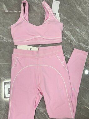 ALO Yoga Blue Jumpsuit Set, Size M